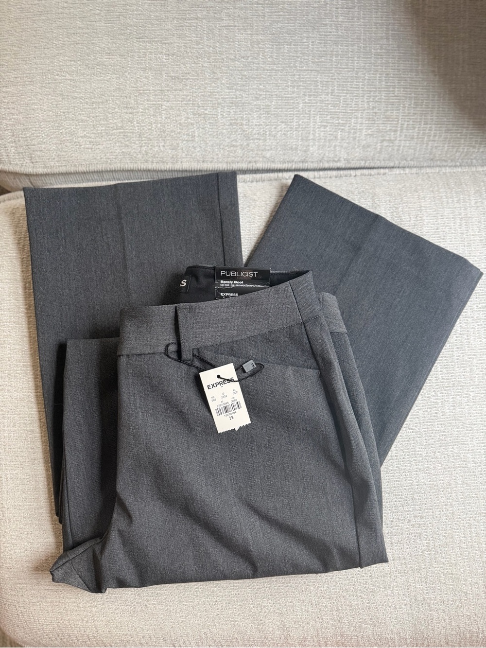 Express Publicist Charcoal Pants NWT